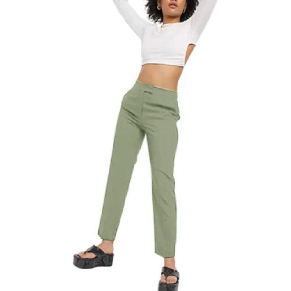 H&M Olive Straight Leg Pants